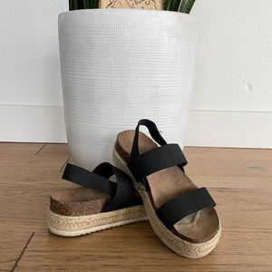 Madden girl Black elastic platform shoes